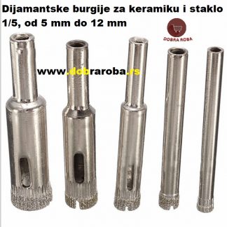 DOBRA ROBA - Dijamantske burgije za keramiku i staklo 15, od 5 do 12 mm 0001-2