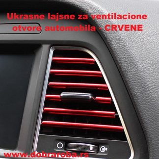 Ukrasne lajsne za ventilacione otvore automobila -CRVENE - DOBRA ROBA 05