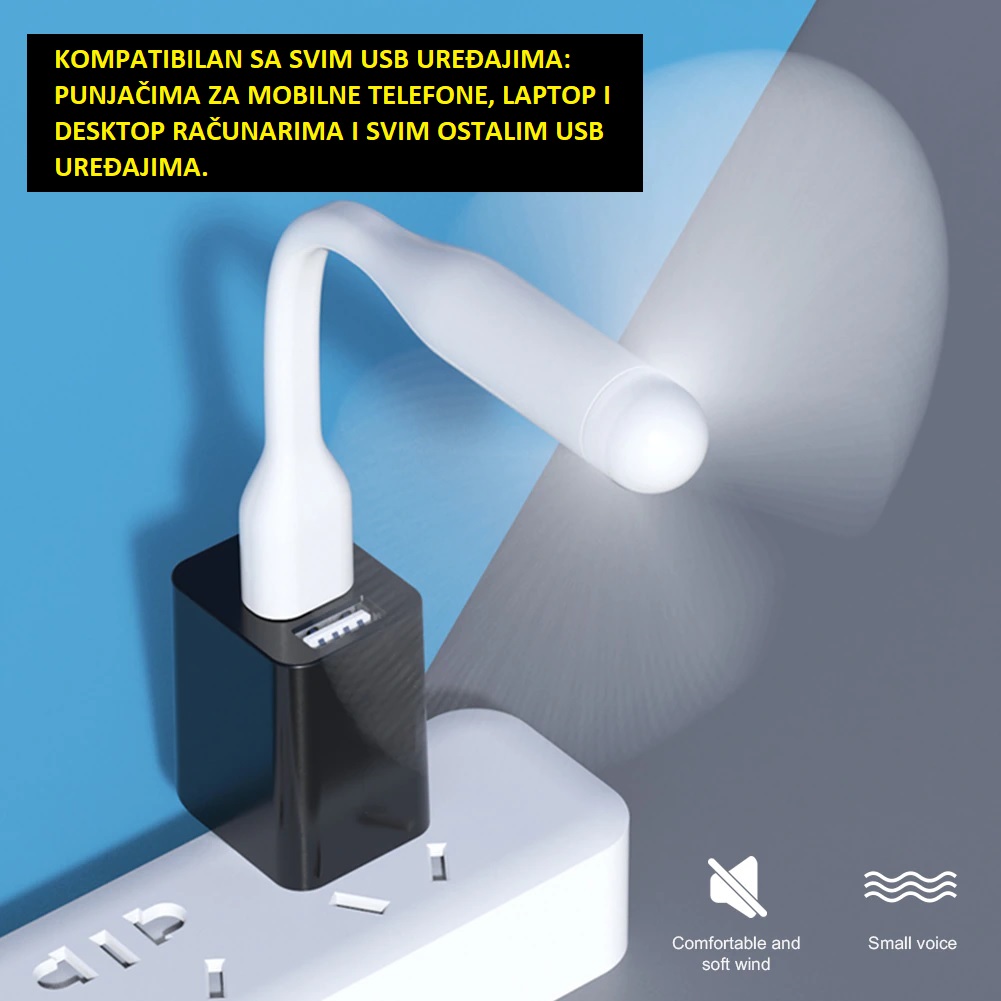USB VENTILATOR CRNI - DOBRA ROBA 005