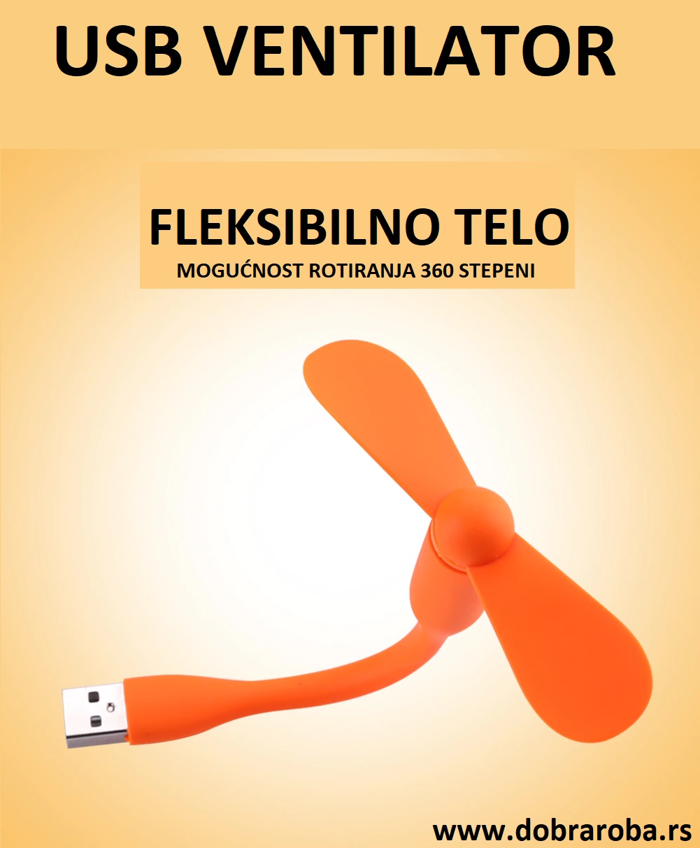 USB VENTILATOR CRNI - DOBRA ROBA 007