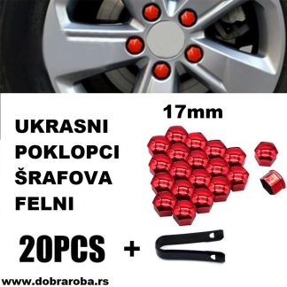 Ukrasni poklopci šrafova felni - 17mm - DOBRA ROBA 01