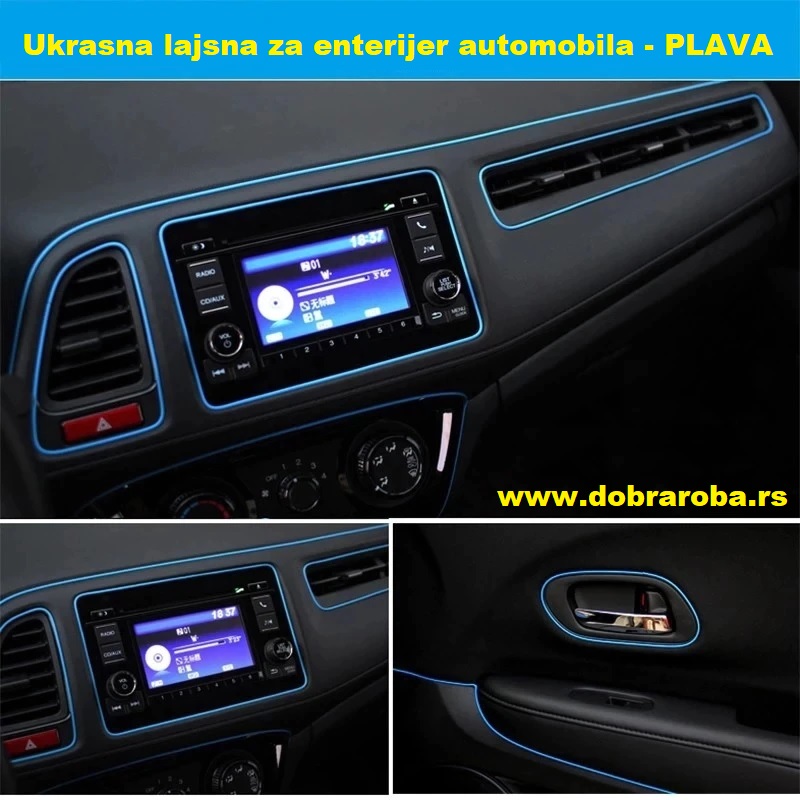 Ukrasna lajsna za enterijer automobila - PLAVA - DOBRA ROBA 01