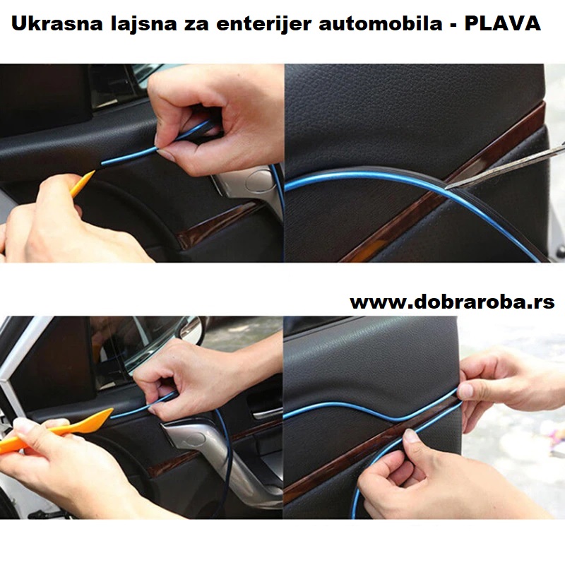 Ukrasna lajsna za enterijer automobila - PLAVA - DOBRA ROBA 02