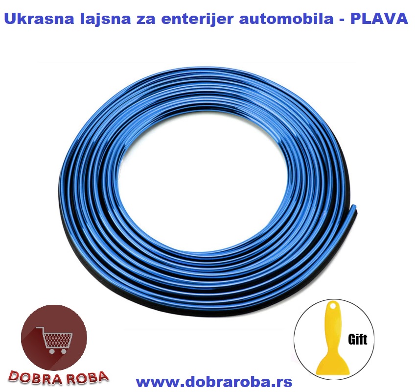 Ukrasna lajsna za enterijer automobila - PLAVA - DOBRA ROBA 04
