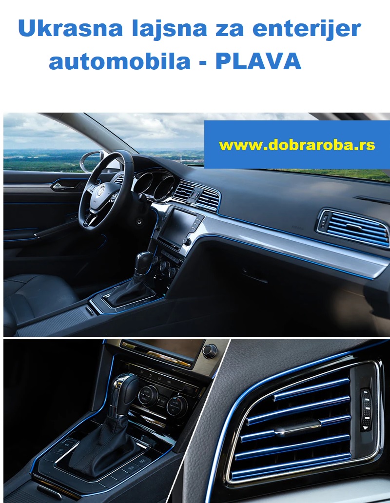 Ukrasna lajsna za enterijer automobila - PLAVA - DOBRA ROBA 05