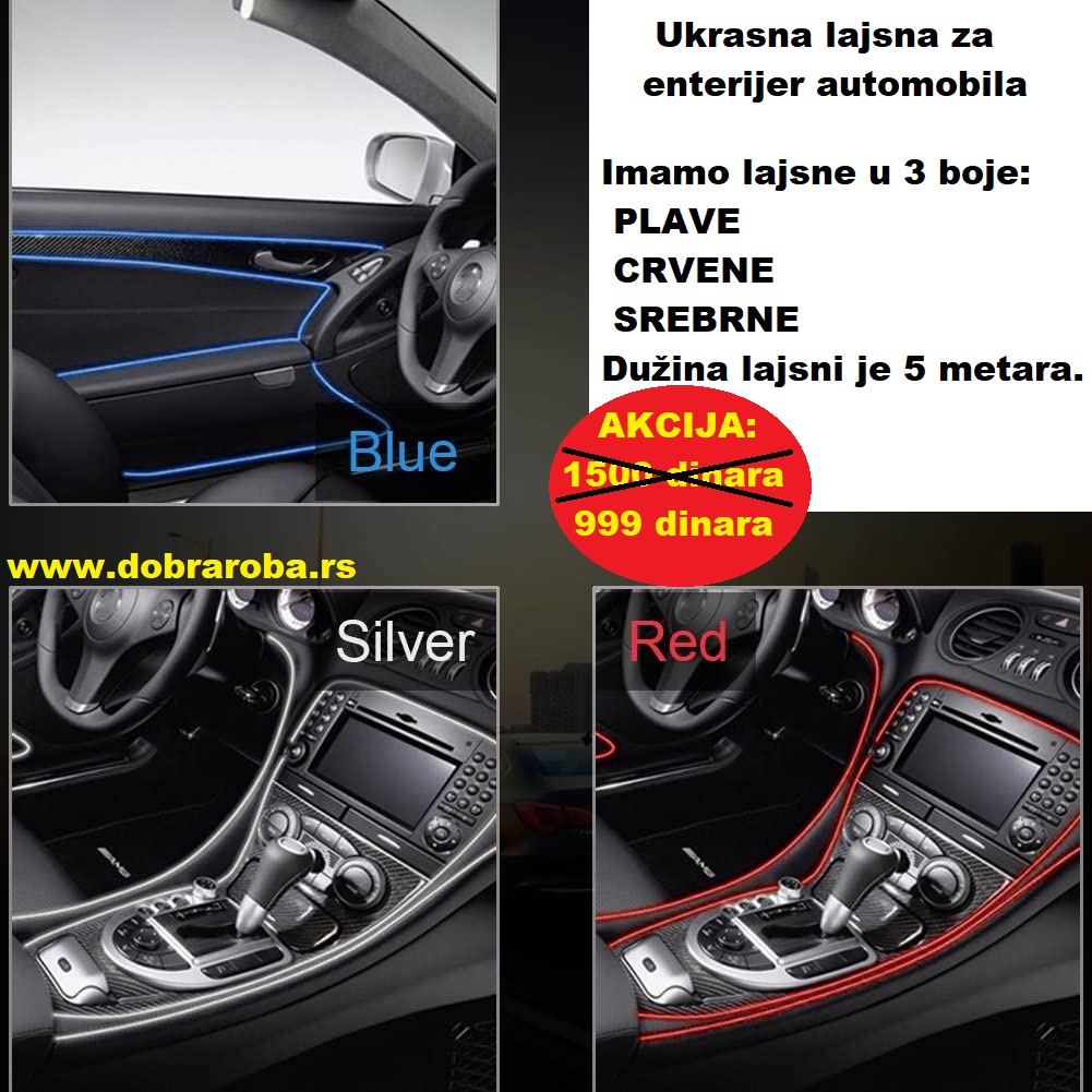 Ukrasna lajsna za enterijer automobila - PLAVA - DOBRA ROBA 06