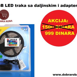 RGB LED traka sa daljinskim i adapterom - DOBRA ROBA 01