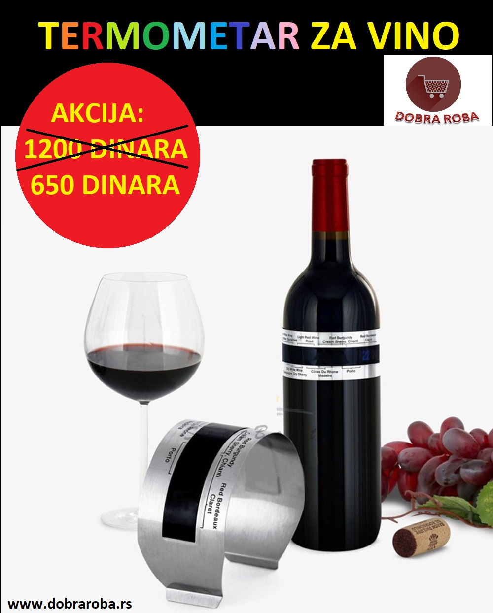 TERMOMETAR ZA VINO - DOBRA ROBA 001