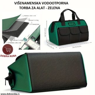 VIŠENAMENSKA VODOOTPORNA TORBA ZA ALAT - ZELENA - DOBRA ROBA 001