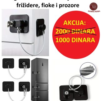 VIŠENAMENSKA SIGURNOSNA BRAVA SA KLJUČEM - CRNA - DOBRA ROBA 005