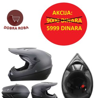 KACIGA CRNA ZA MTB I KROS MOTORE - DOBRA ROBA 001