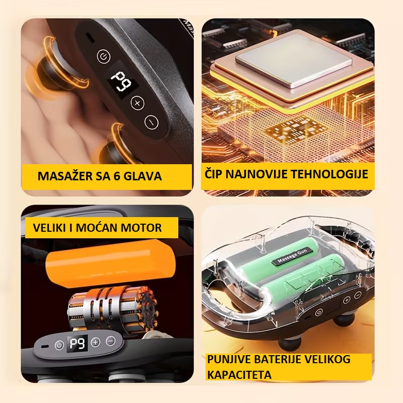 MASAŽER SA 6 GLAVA - BELA - DOBRA ROBA 003